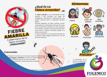Cuidémonos de la fiebre amarilla. ¡Vacúnate!